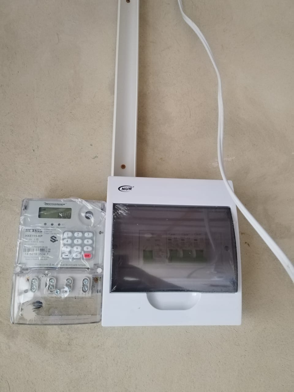Prepaid electricity meter and sub-board